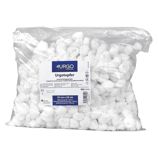 Urgotupfer walnussgroß 15 x 16cm AP 500 unsteril 20-fädig