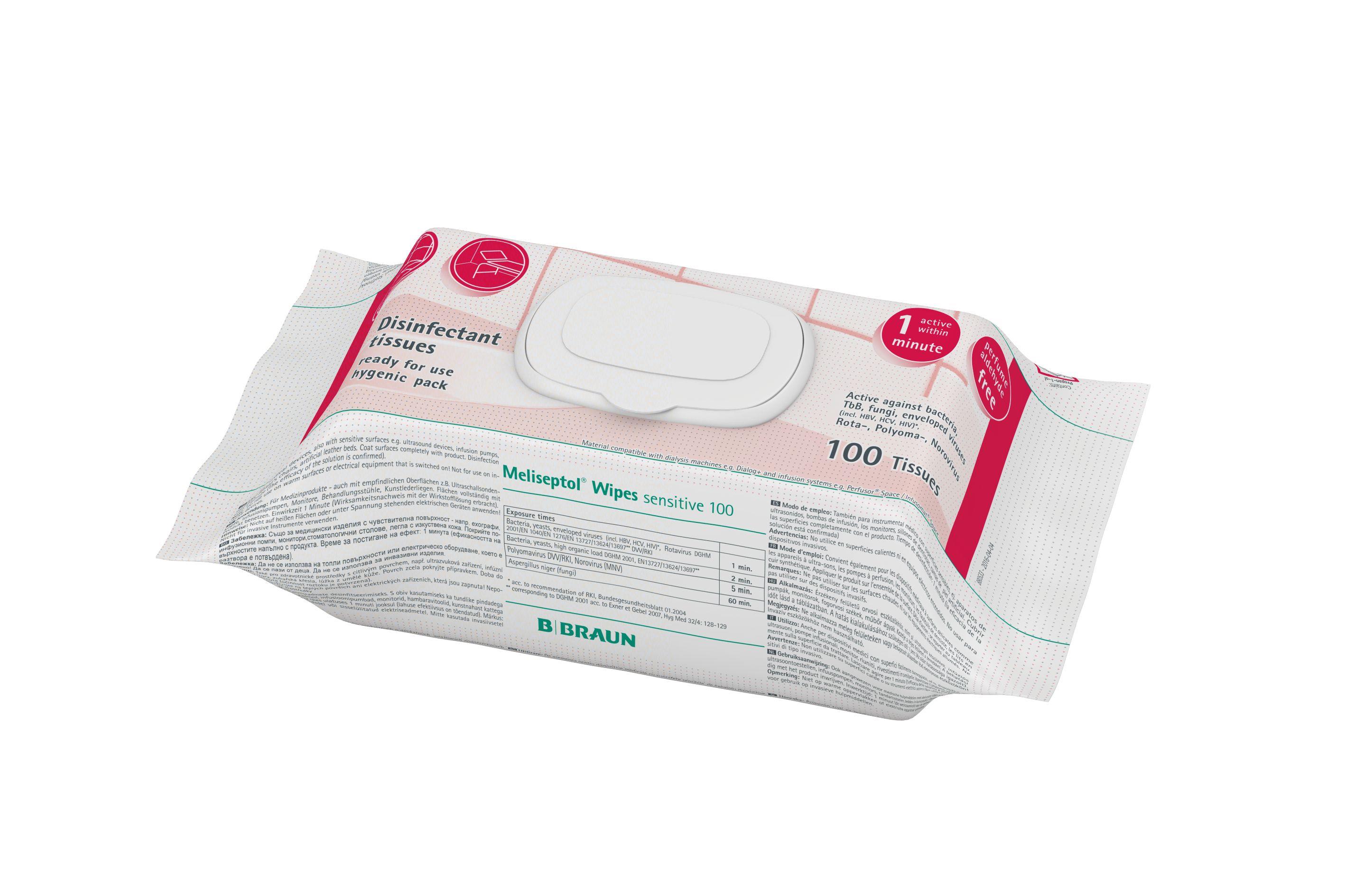 Meliseptol Wipes Sensitive AP 6 x100 Flowpack