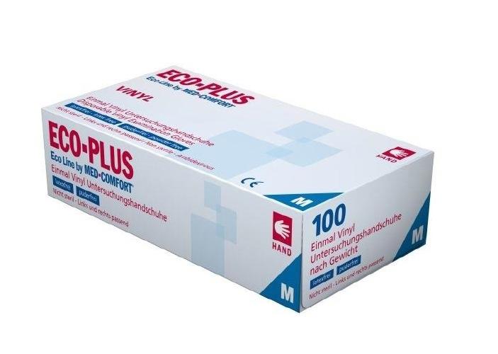 Eco-Plus Vinyl USH Gr. L PK 100 puderfrei, weiß