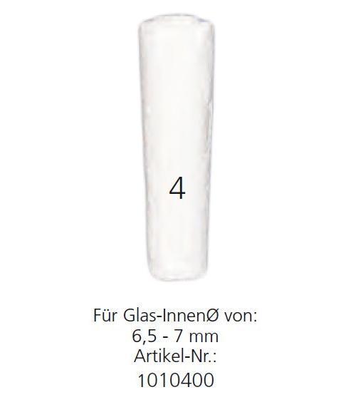 Steristopfen Nr. 4 aus Zellstoff AP 5000 f.Gläser Innendurchm.6,5-7,0mm