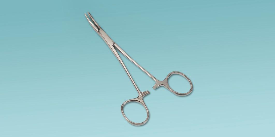 Peha-Instrument Halsted Klemme AP 25 12,5cm gebogen, anatomisch