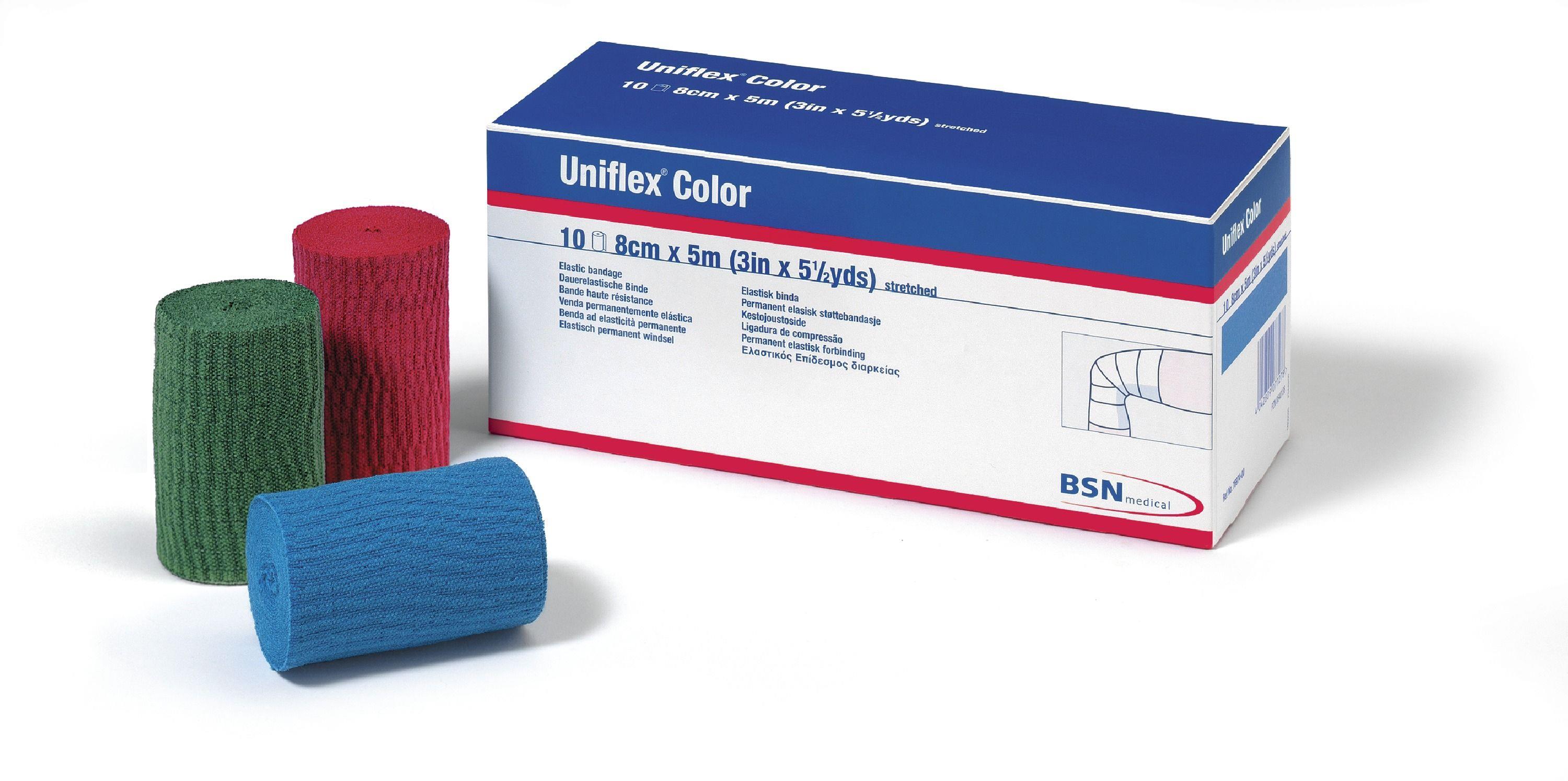Uniflex color 8cm x 5m grün AP 10 dauerelast. Universalbinde