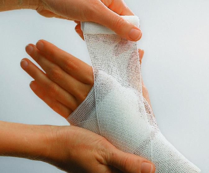 Mollelast elastische Fixierbinde 4cmx4m, einzeln verpackt
