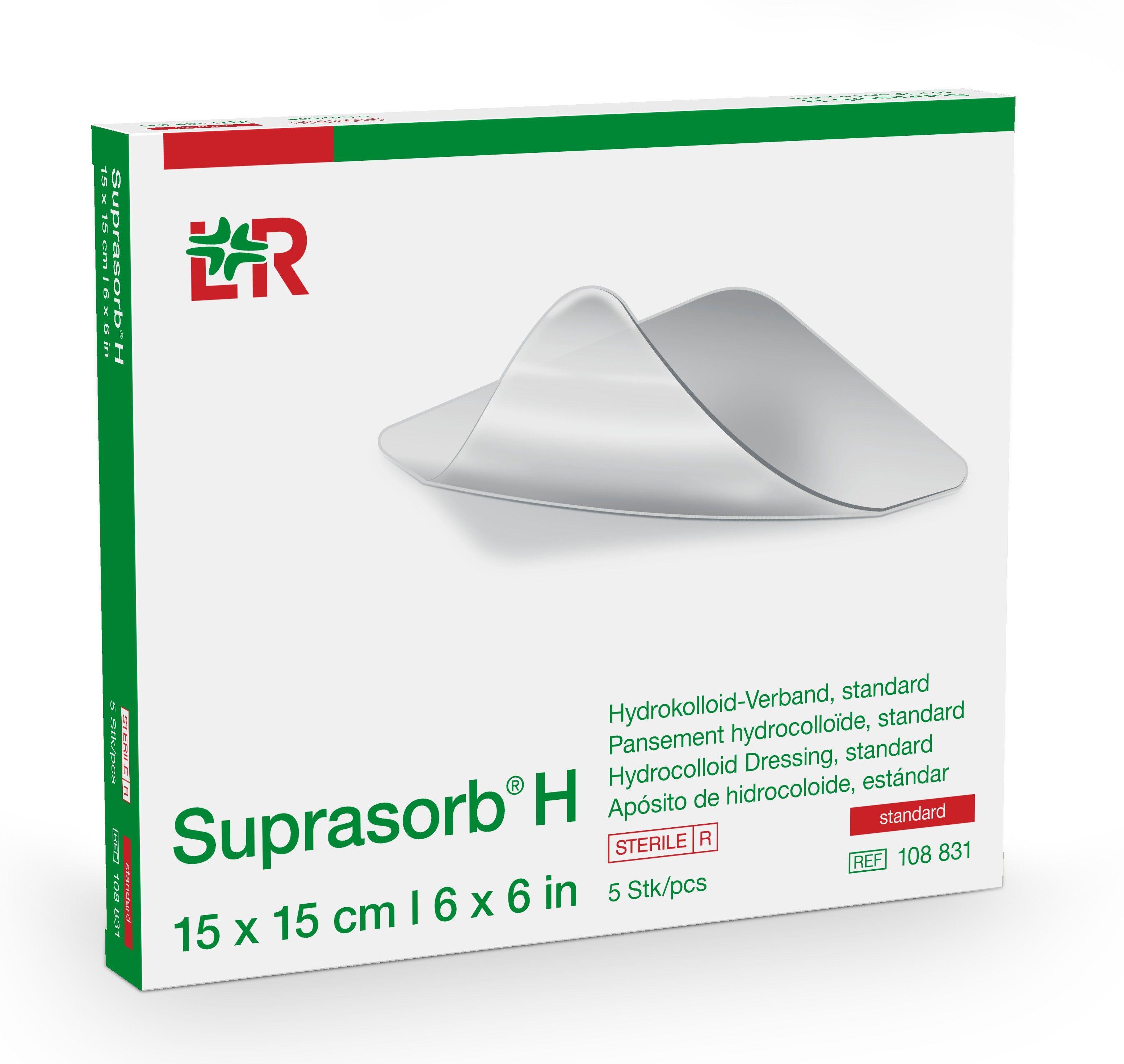 Suprasorb H Hydrokolloid-Verband steril, standard, 15x15cm, 5 Stück