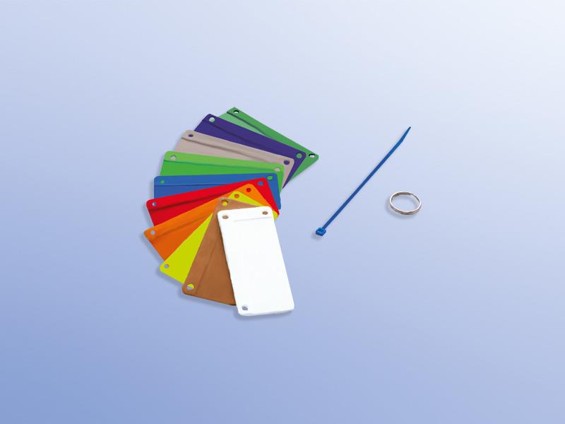 Tray Tags Plastikanhänger blau PK 100 38x90mm