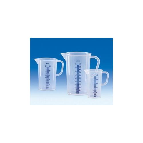 Messbecher PP m. Henkel 1000 ml: 10ml blau graduiert