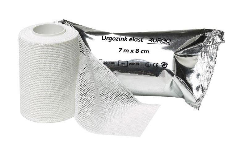 Urgozink elast 5m x 8cm AP 10, längs dehnb. Zinkleimbinde