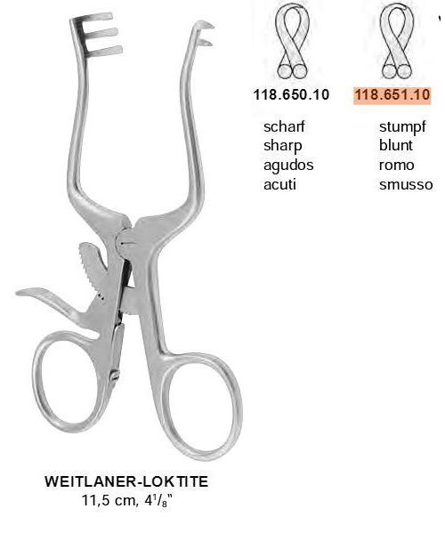 Wundsperrer Weitlaner Lok TiTe 35mm 11,5cm stumpf