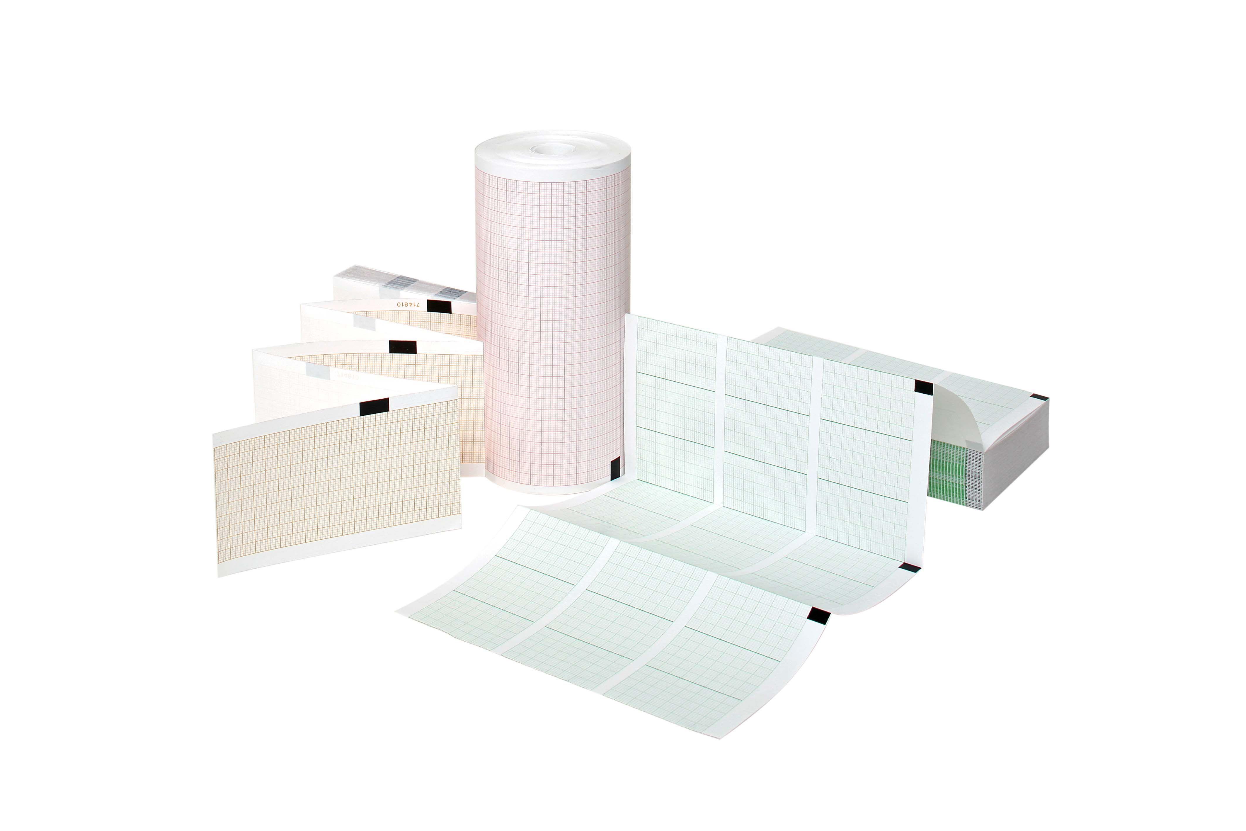 EKG-Papier 70x100mm Faltlage zu PK 20 200 Bl., Schiller AT-3