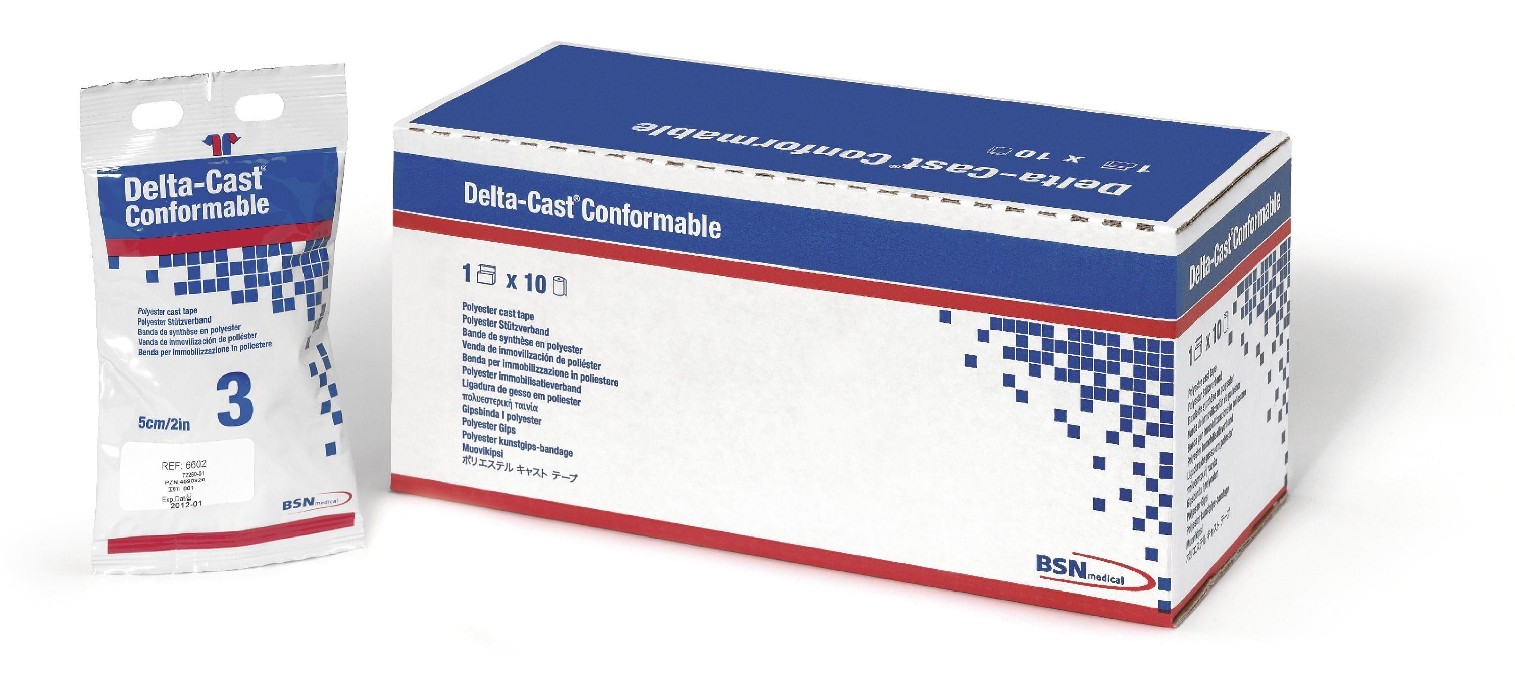 Delta-Cast Conformable blau AP 10 7,5cm x 3,6m synth.Stützverb