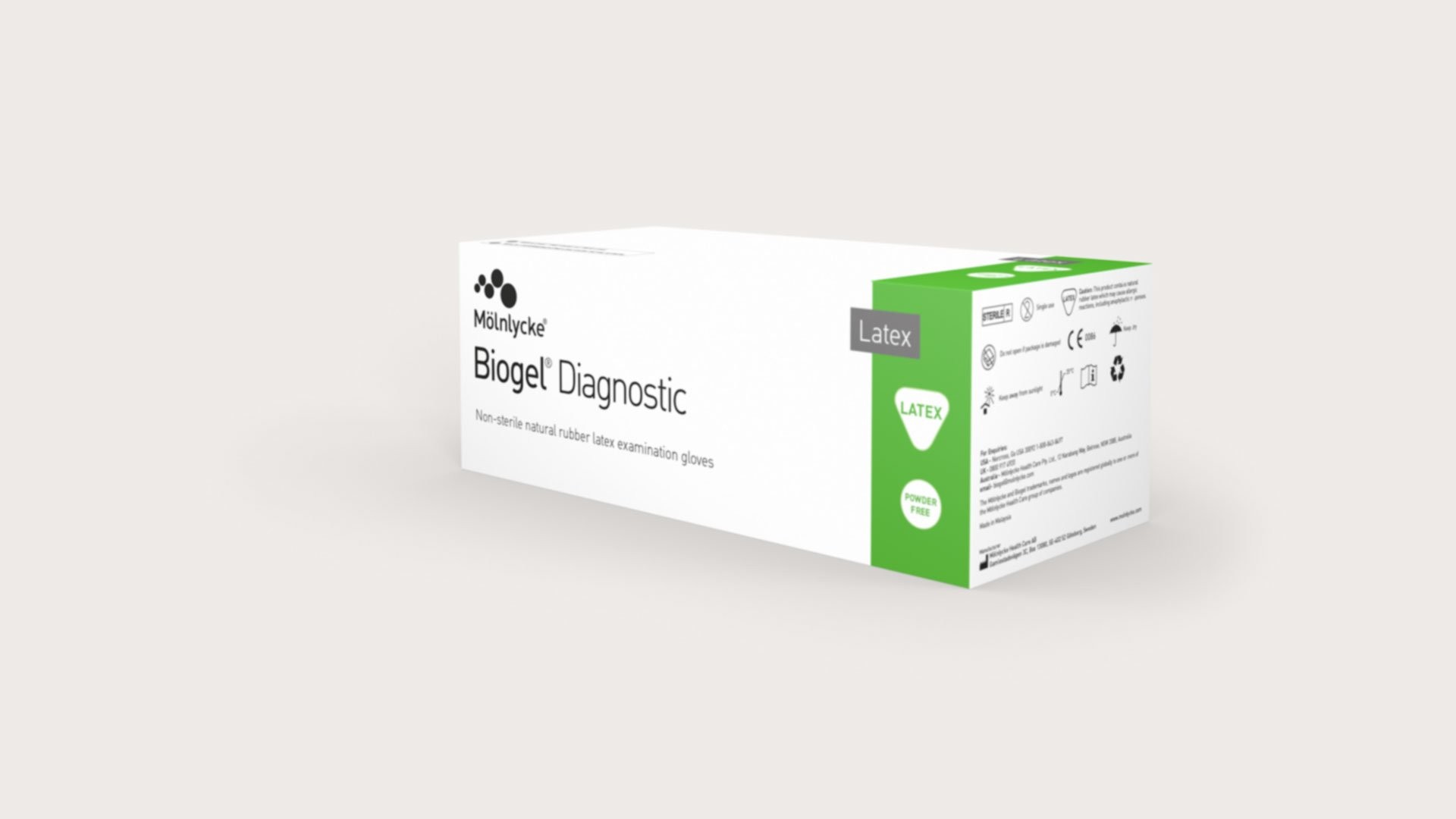 Biogel Diagnostics USH Gr.8,0 AP 25 puderfrei unsteril