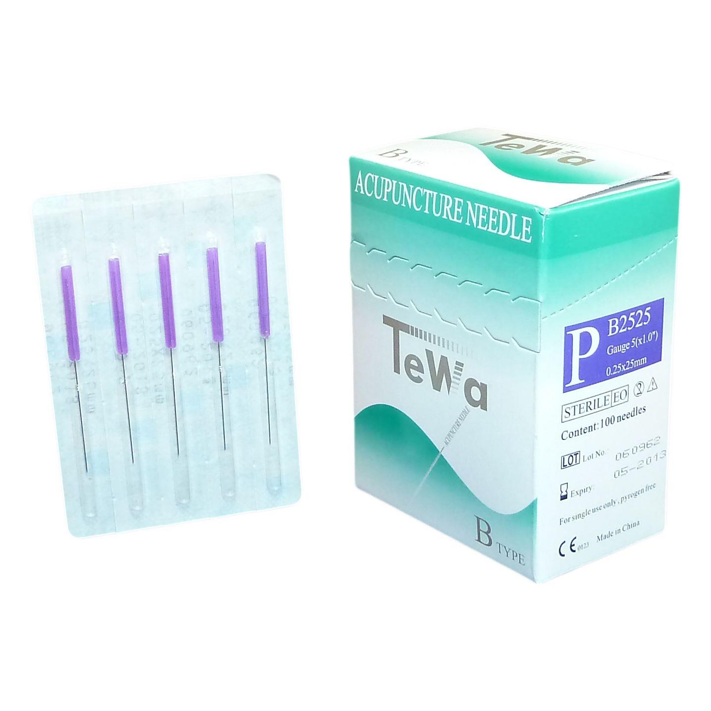 TeWa Akupunkturnadel PB-Type gelb AP 100 0,30x50mm m.Kunststoffgriff