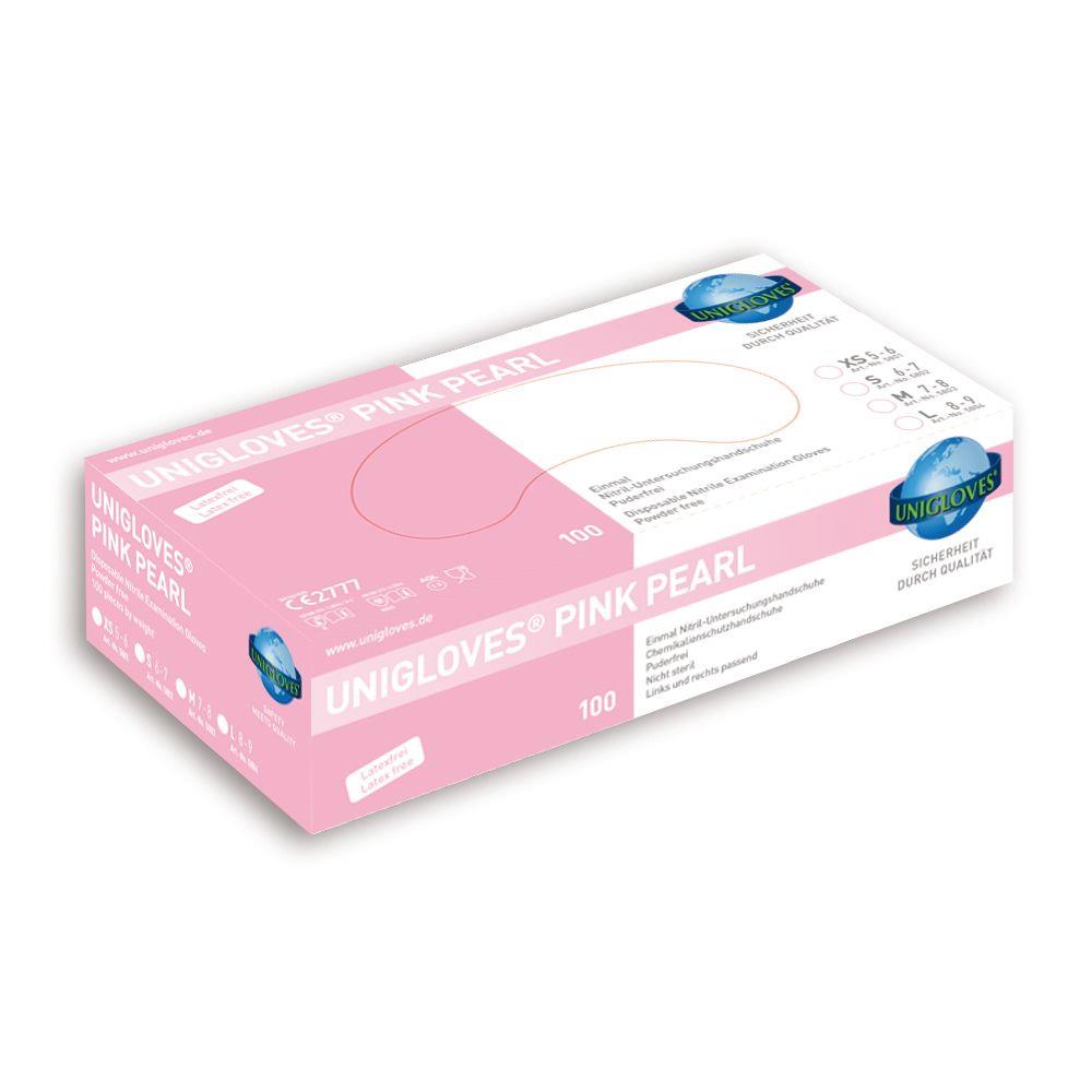 Unigloves Pink Pearl Nitril USH AP 100 Gr. M unsteril