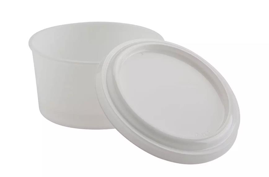 Einmal Zahnprothesenbecher m. Deckel PK 168 weiß, 270ml