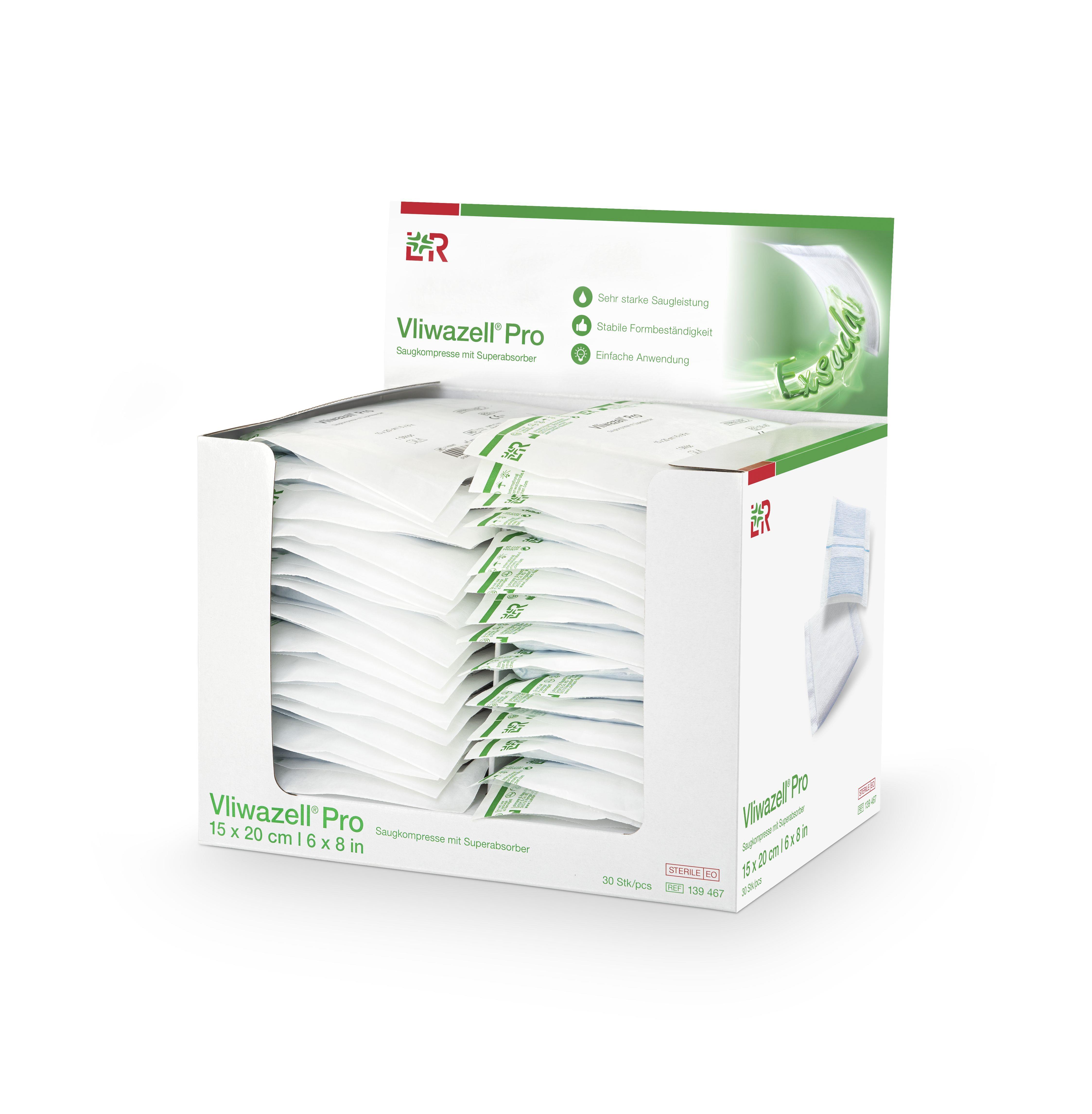 Vliwazell Pro 15x20cm, 30 Stück, steril