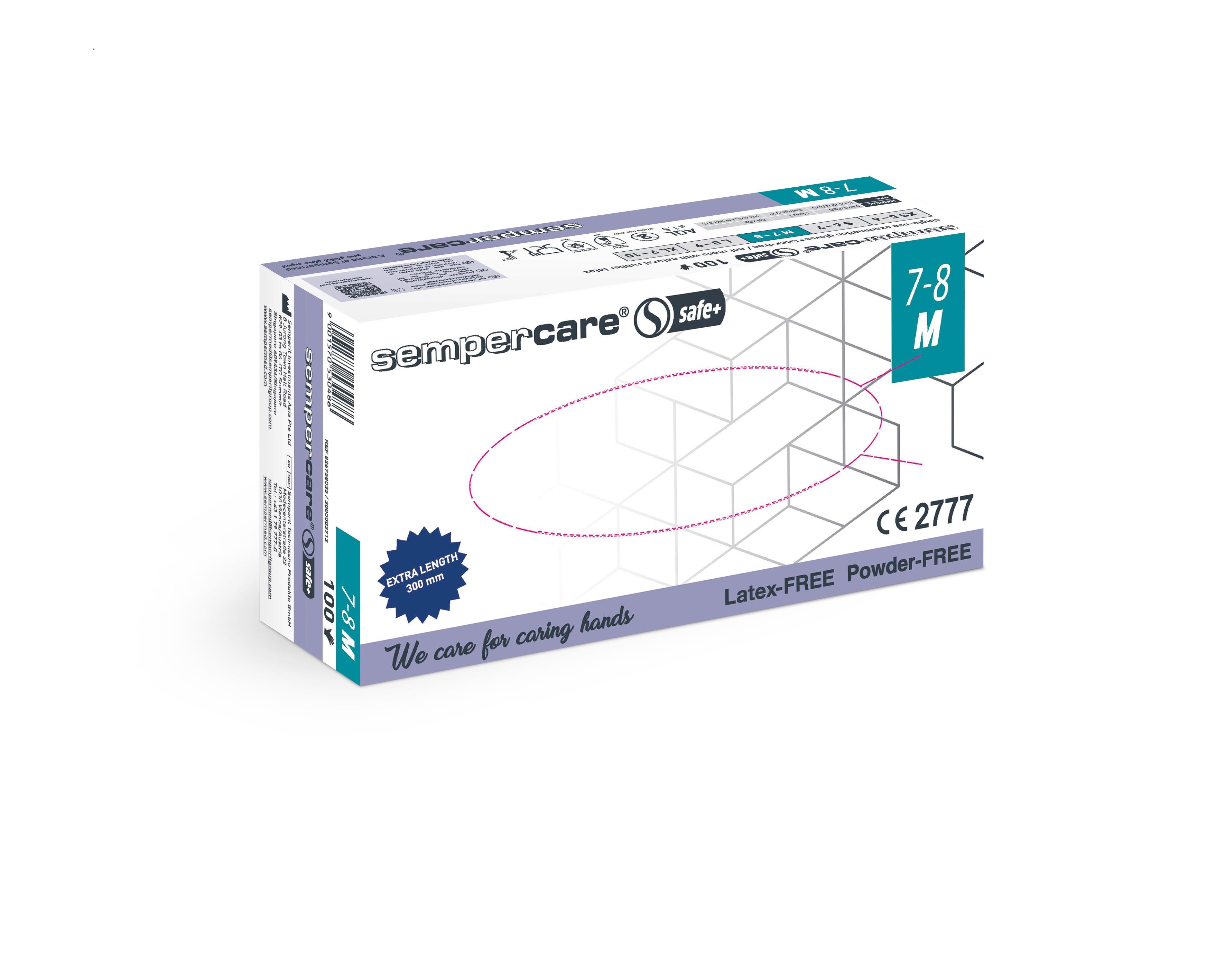 Sempercare Safe+ US-Handschuh Nitrile ungepudert, blau, Gr. XL, 90 Stk