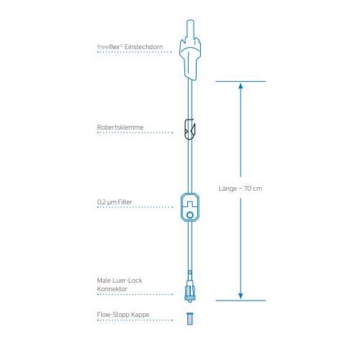Secondary Line SL FX m.Filter 78cm PK 40 Infusionsbesteck
