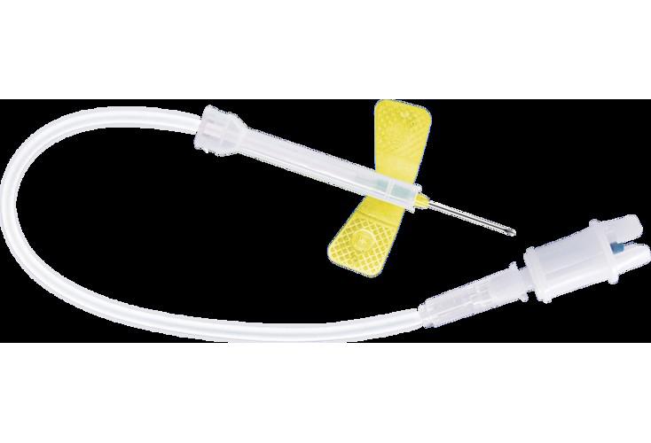 Safety-Multifly-Kanülen Nr.1 gelb 20G AP 120 0,9x19mm, mit langem Schlauch