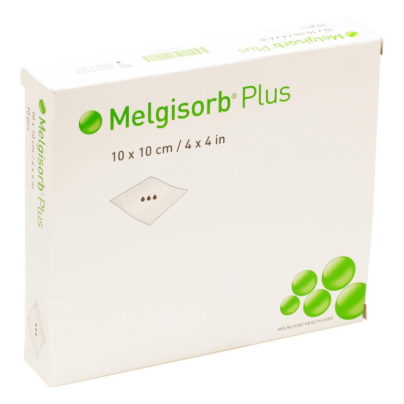 Melgisorb Plus 10x10cm PK 10 absorbierender Alginatverband