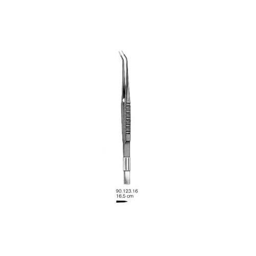 Bipolare Koagulation Pinzette 16,5cm abgewinkelt, spitz
