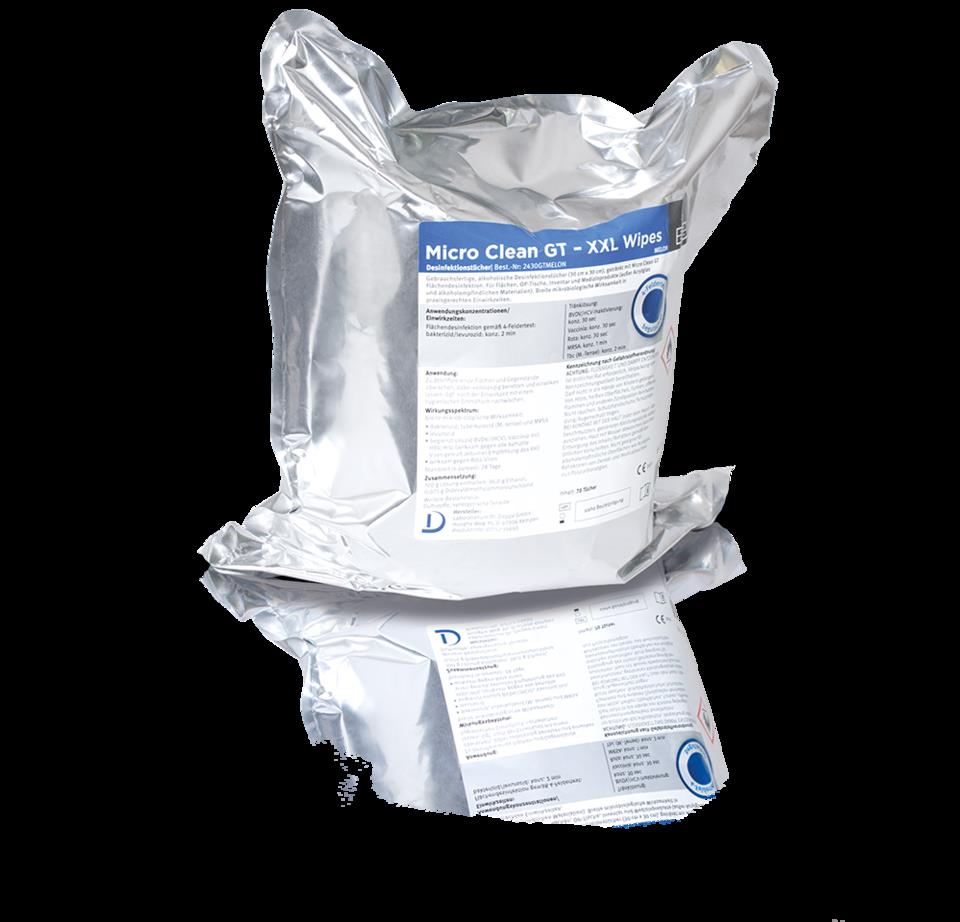 Micro Clean GT XXL Wipes "ohne Duft" AP 6 x 70 Tücher 30x30cm