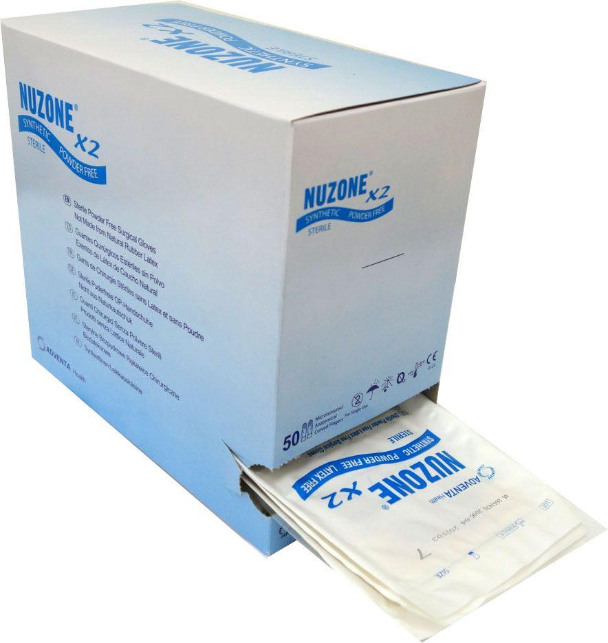 Nuzone X2 Enhanced OP-Handschuhe Gr.8 AP 50 steril, latexfrei, puderfrei