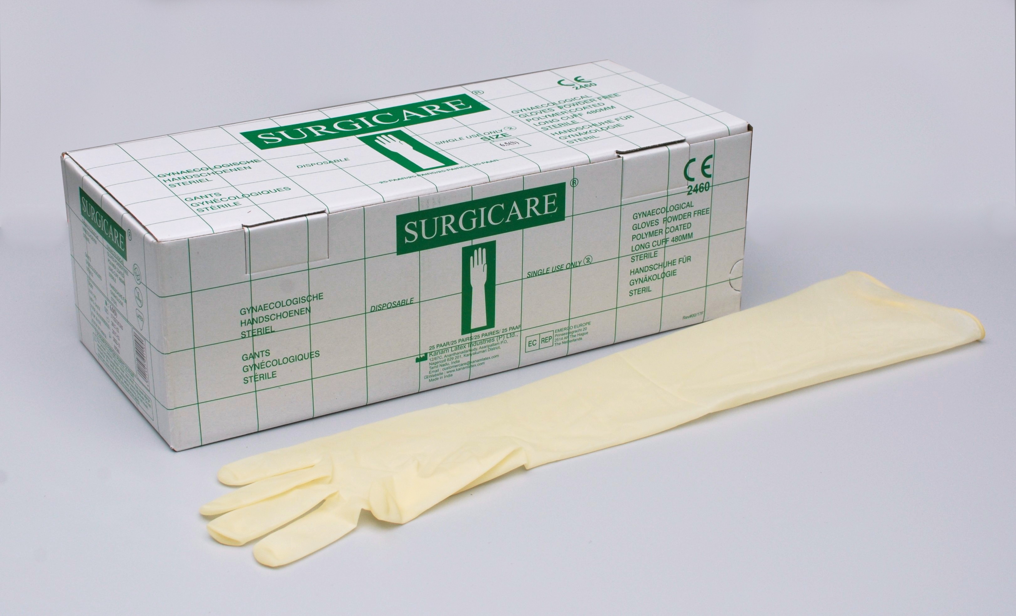 Gynäkologie-OP-Handschuhe, latex, steril, Gr. 7,5 puderfrei (25 Paar Gynäkologie-OP-Handschuhe, latex, steril, Gr. 7,5 puderfrei (25 Paar