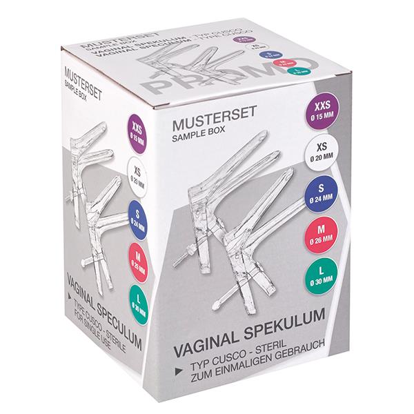 Mediware E-Vaginalspekulum Set AP 5 (1xXXS, 1xXS, 1xS, 1xM, 1xL)
