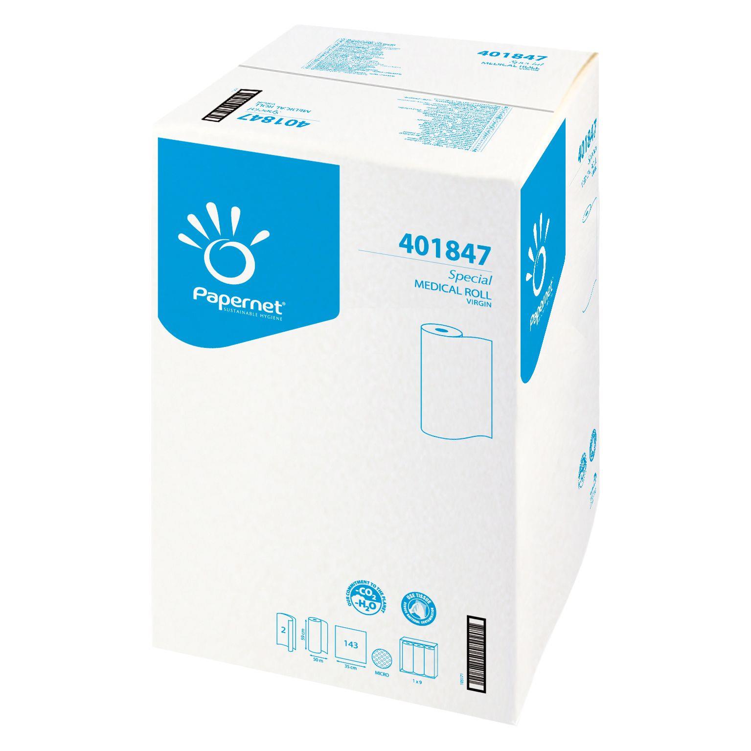 Papernet Special Ärzterollen AP 9 59cmx50m, 2-lg.weiß, perforiert