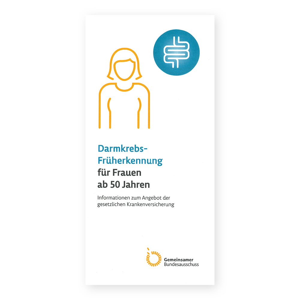 Patienteninfo „Darmkrebs Früherkennung Frauen"