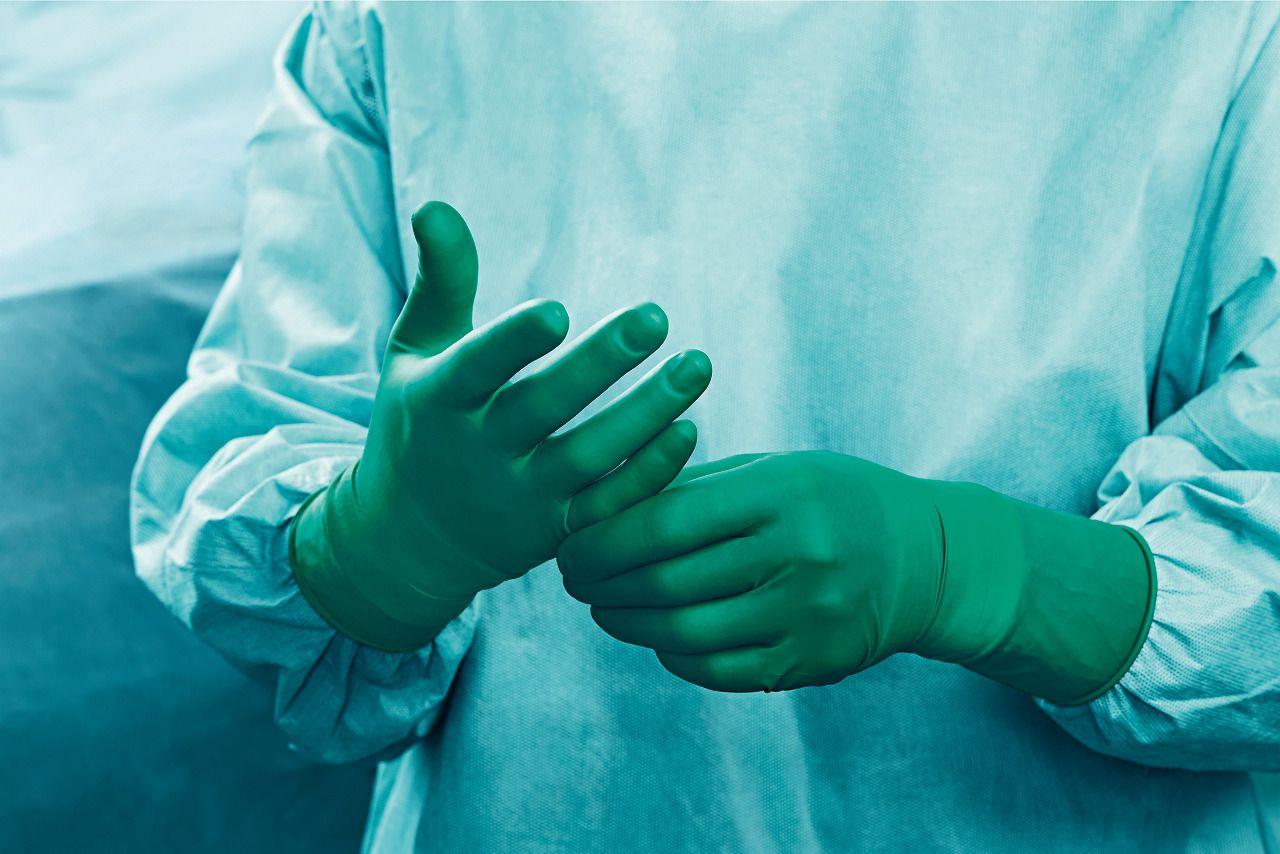 Peha-underglove latex Gr.6,5 PK 50 Op-Handschuh