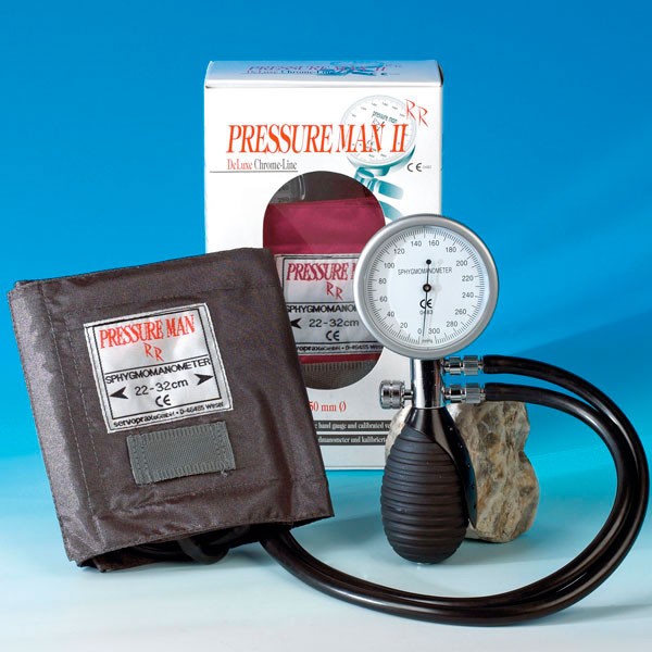 Pressure Man II Chrome Line blau 2-Schlauch Blutdruckmessgerät