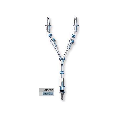 Zwillingsüberleitgerät Typ 1D AP 15 mit Dornanschluss